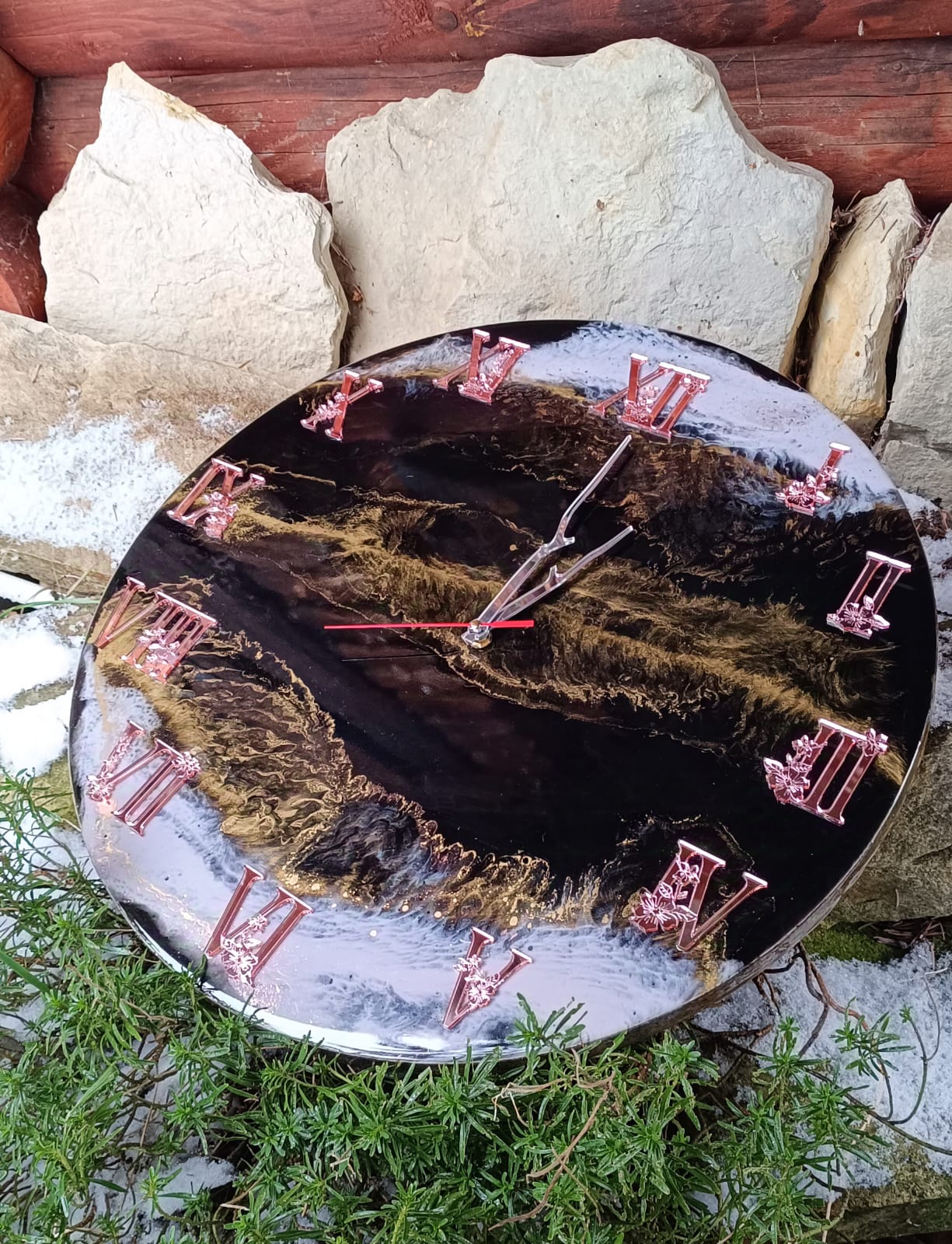 Nástěnné hodiny "Zlaté vlny"